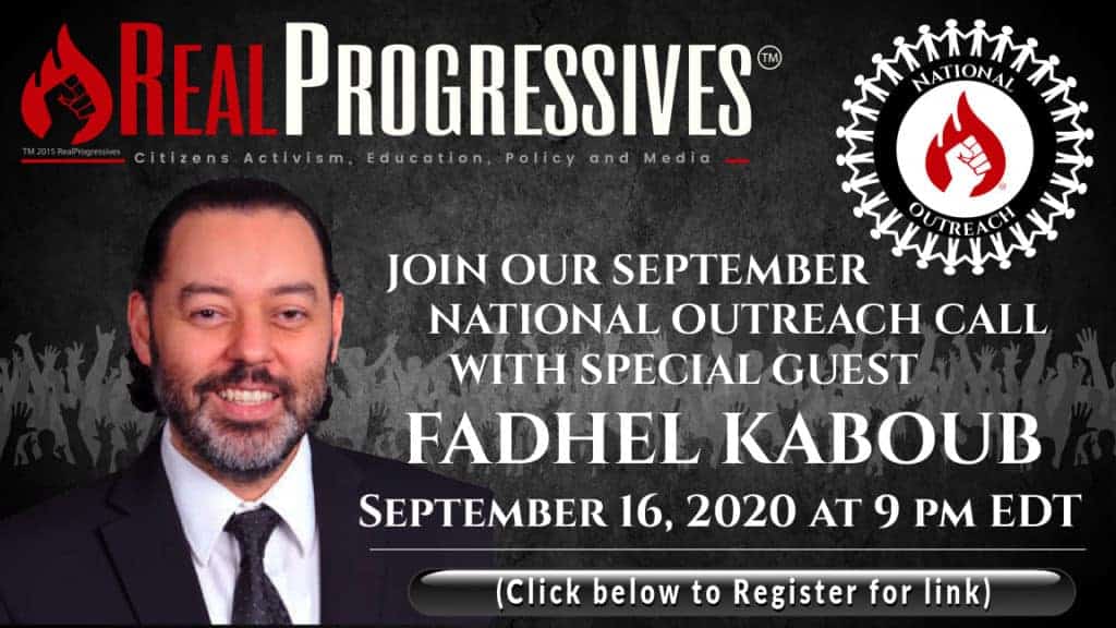 picture of Fadhel Kaboub for September's National Outreach Call