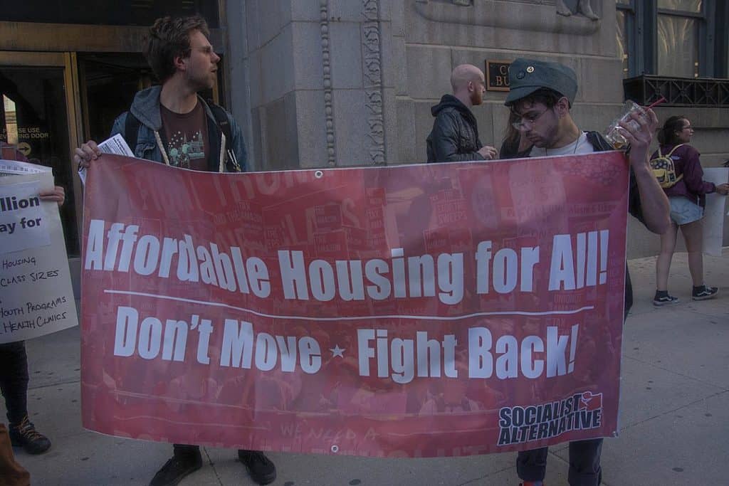 A Sign saying Affordable Housing for All
