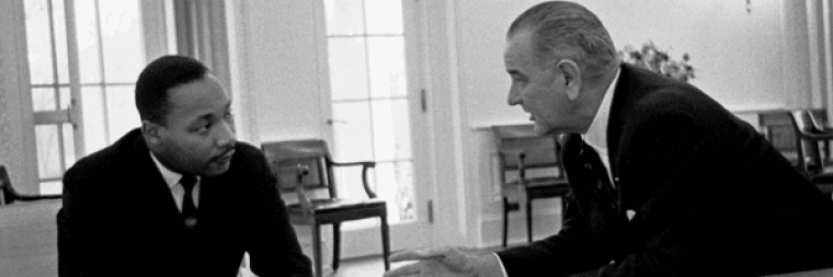 Dr King and President Johnson