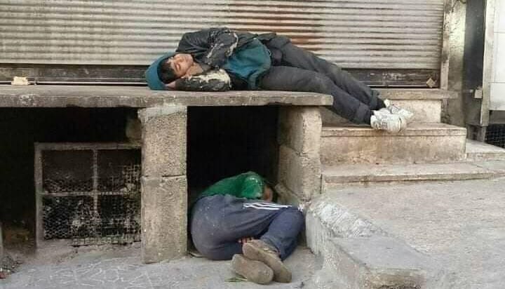 Homeless people in Syria