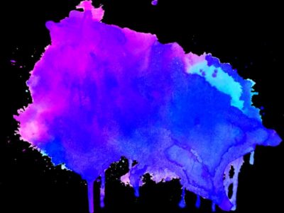 blue purple blob of paint